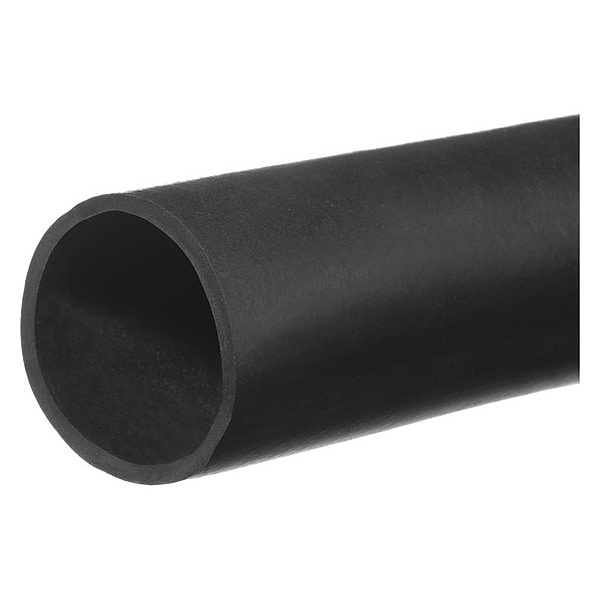 PU Tube, 2 1/4" ID, 3.5" OD, 36"L, 75D, Black