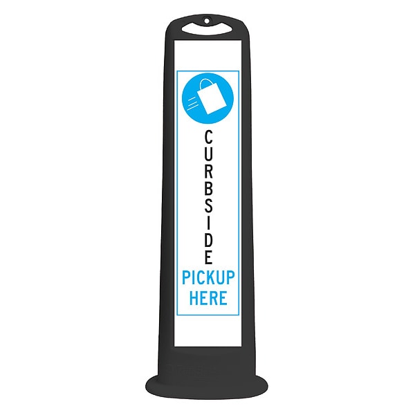 Vertical Panel Channelizer, 45" H, 8" dia., 03-768BLK-CPU