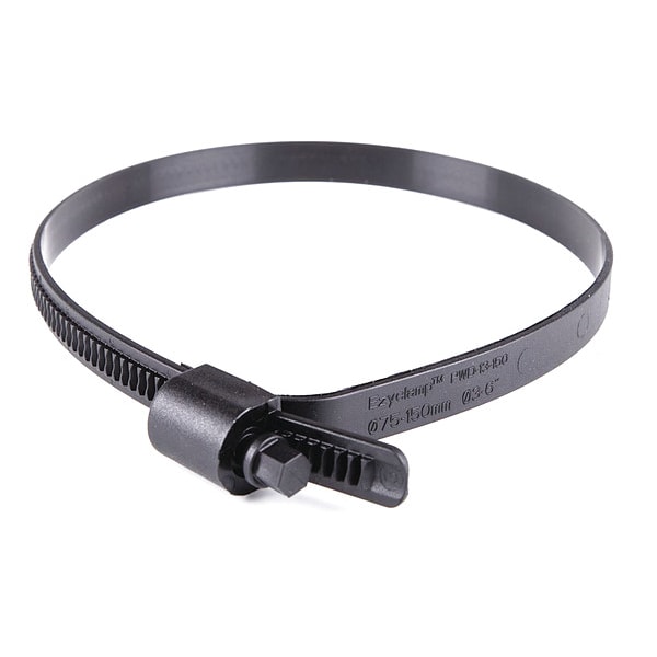 Worm Gear Hose Clamp, Plastic, Hex, PK10