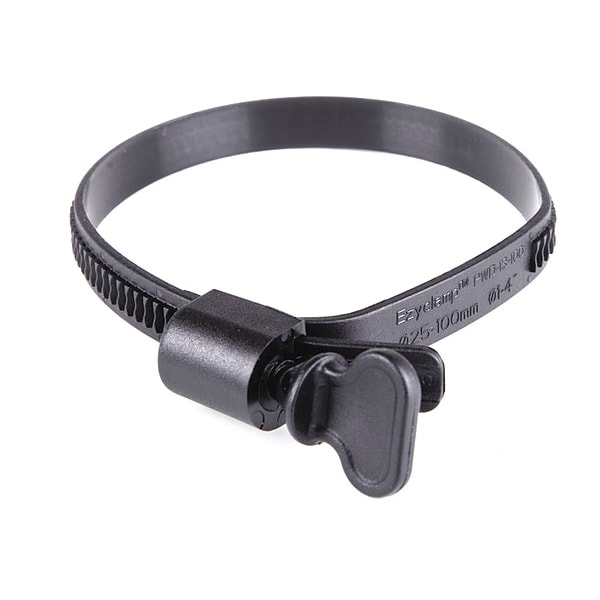 Worm Gear Hose Clamp, Plastic, Hex, PK10