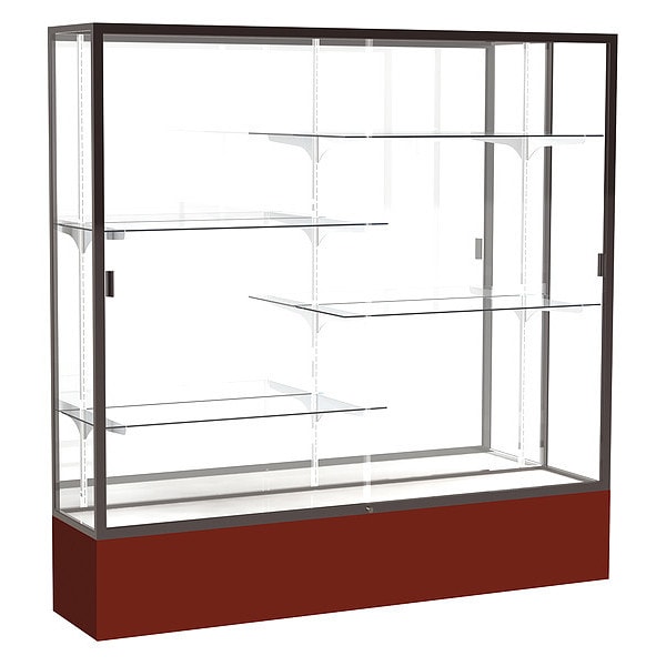 Spirit Floor Display Case 72x72x16, Mirror, Bronze