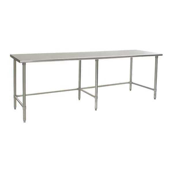 Table, SS TubeBase, Deluxe, 24"Wx144"L