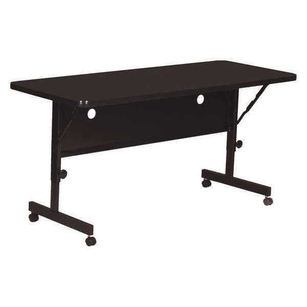 Rectangle Deluxe Adjustable Height Flip Top Training Table, High Pressure Laminate Top