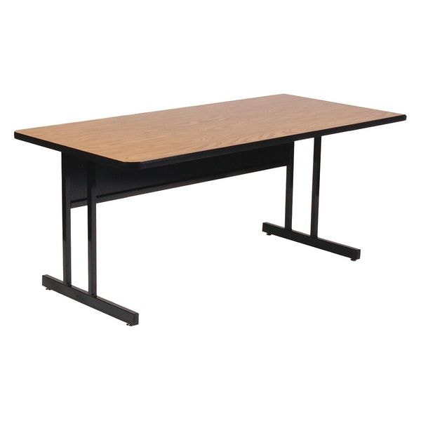 Rectangle Econoline Adjustable Height Computer Desk and Training Table, High Pressure Laminate Top