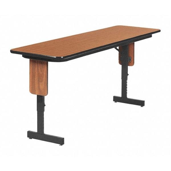 Rectangle Panel Leg Adjustable Height Folding Seminar Training Table, 18" W, 72" L, 29" H