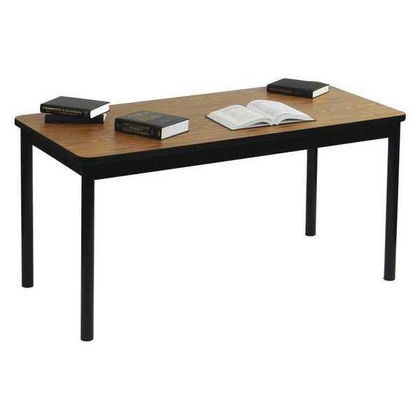 Rectangle Library Table, 48" L, 29" H, Medium Oak