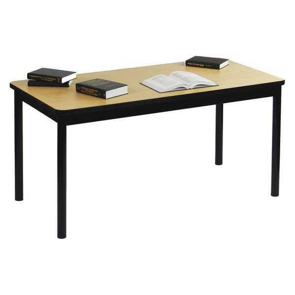Rectangle Library Table, 48" L, 29" H, Fusion Maple