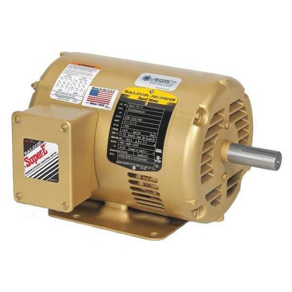 Three-Phase AC Induction Motor, 2 HP, 56 Frame, 230V AC, 460V AC Voltage, 3,450 Nameplate RPM