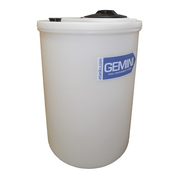 Storage Tank, Double Wall Vertical, XLPE 1.9, Nat, 62 Gal