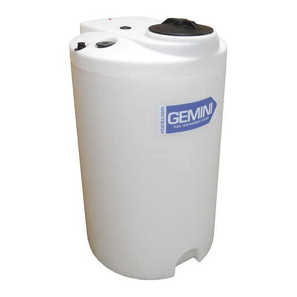 Storage Tank, Double Wall Vertical, XLPE 1.5, Nat, 65 Gal