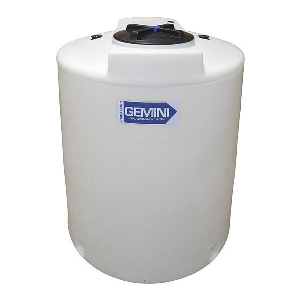 Storage Tank, Double Wall Vertical, XLPE 1.9, Nat, 320 Gal