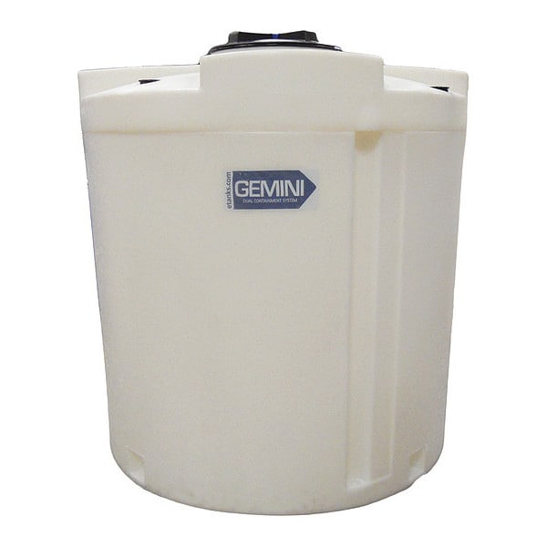 Storage Tank, Double Wall Vertical, XLPE 1.9, Nat, 500 Gal