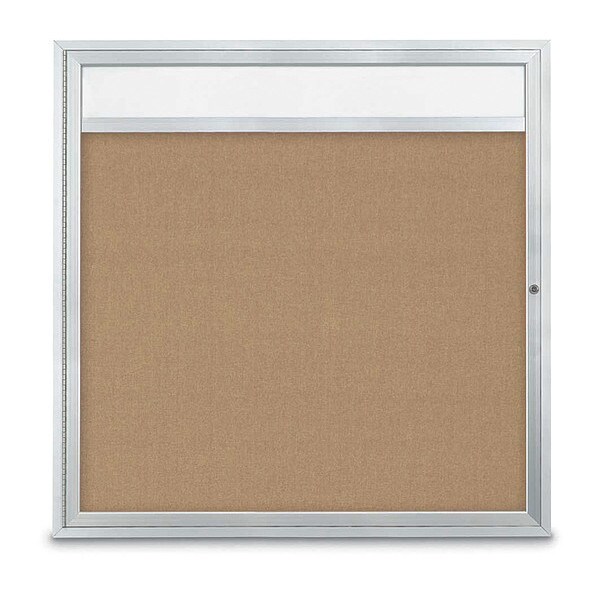 Corkboard, Hdr, Fbrc, 1 Dr, Satin/Bff, 48x48"