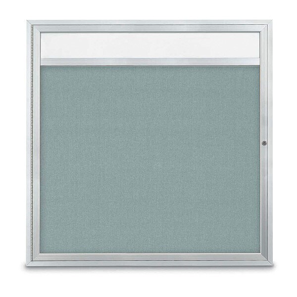 Corkboard, Hdr, Fbrc, 1 Dr, Satin/Cld, 48x48"