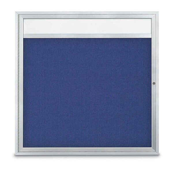 Corkboard, Hdr, Fbrc, 1 Dr, Stn/Cobcc, 48x48"
