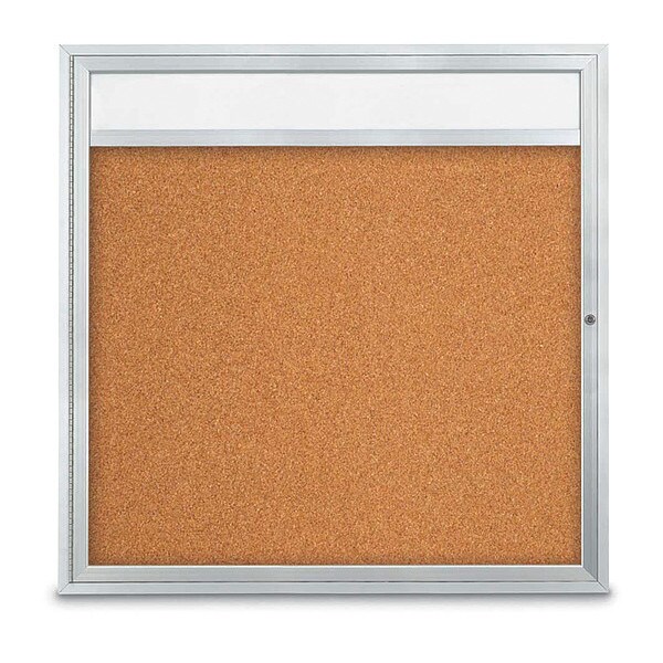 Corkboard, Header, Cork, 1 Door, 48 x 48"