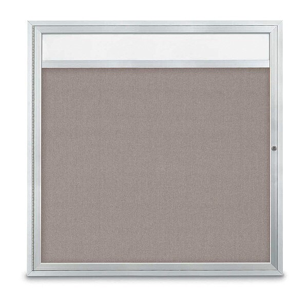 Corkboard, Hdr, Fbrc, 1 Dr, Satin/Prl, 48x48"