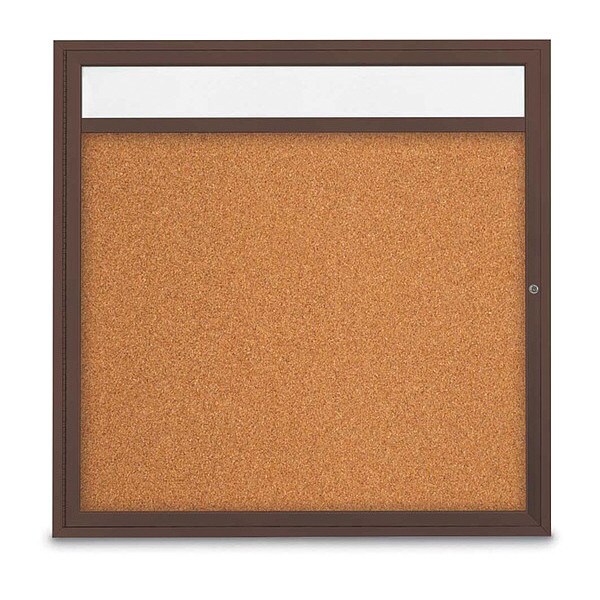Corkboard, Header, Brnz, Cork, 1 Door, 48x48"