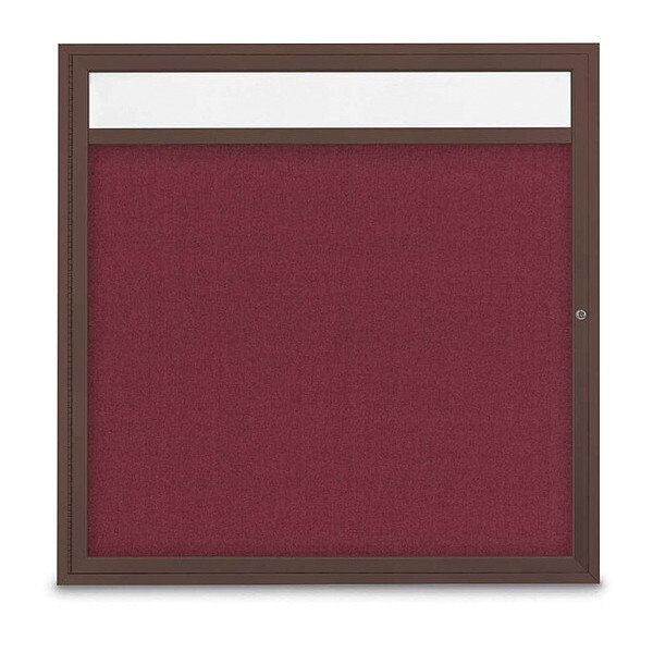 Corkboard, Hdr, Fbrc, Brnz/Burg, 1 Dr, 48x48"