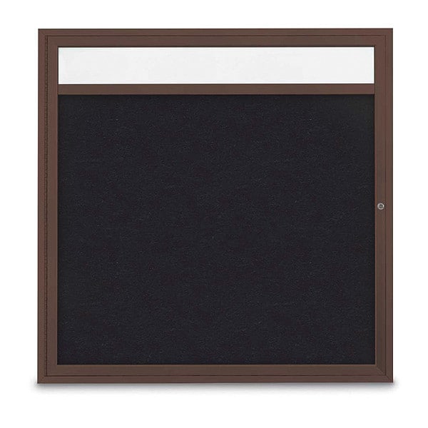 Corkboard, Header, Brnz, Rubber, 1 Dr, 48x48"