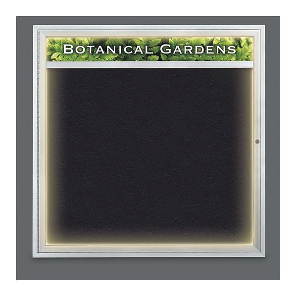 Corkboard, Lght, Header, Rubber, 1 Dr, 48x48"