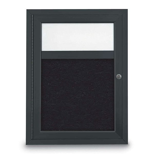 Corkboard, Header, Blk, Rubber, 1 Dr, 18x24"