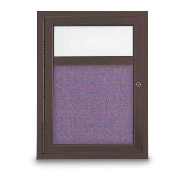 Corkboard, Hdr, Fbrc, Brnz/Amth, 1 Dr, 18x24"