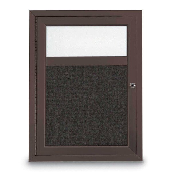 Corkboard, Hdr, Fbrc, Brnz/Blk, 1 Dr, 18x24"