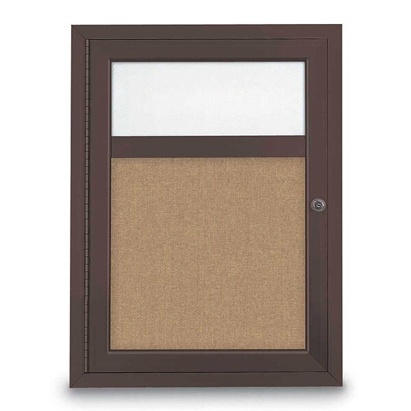 Corkboard, Hdr, Fbrc, Brnz/Buff, 1 Dr, 18x24"