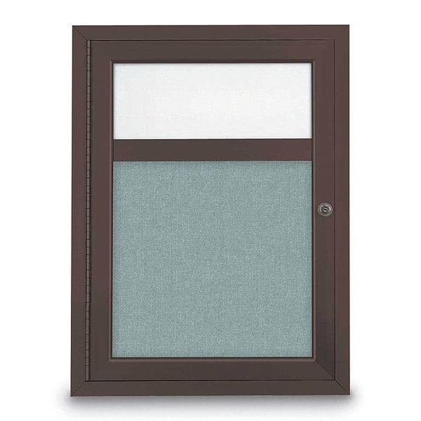 Corkboard, Hdr, Fbrc, Brnz/Cld, 1 Dr, 18x24"