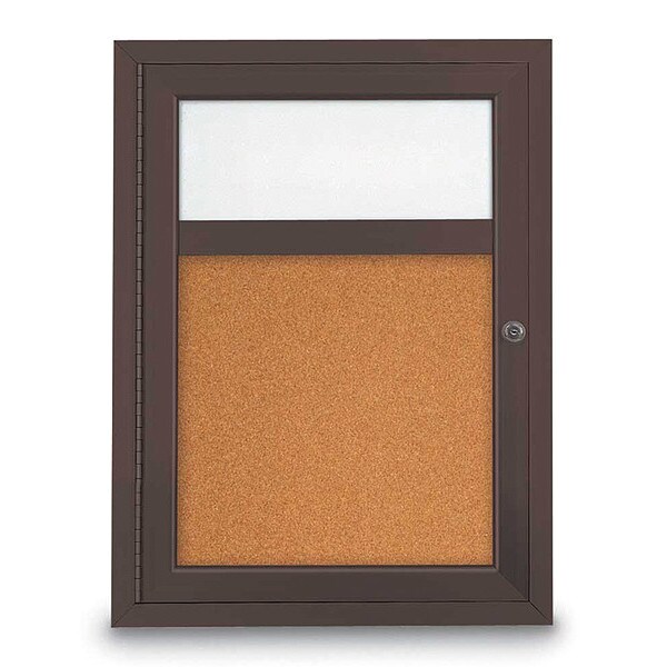 Corkboard, Header, Brnz, Cork, 1 Door, 18x24"