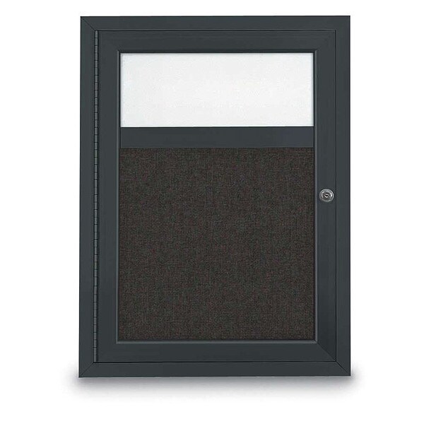 Corkboard, Header, Fabrc, Blk, 1 Door, 18x24"