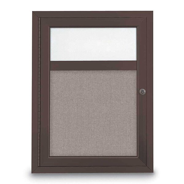 Corkboard, Hdr, Fbrc, Brnz/Prl, 1 Dr, 18x24"