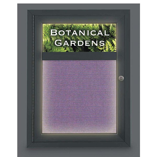 Corkboard, Hdr, Fbrc, 1 Dr, 18x24", Blk/Amthy