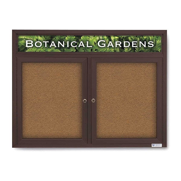 Corkboard, Header, Brnz, Forbo, 2 Dr, 42x32"