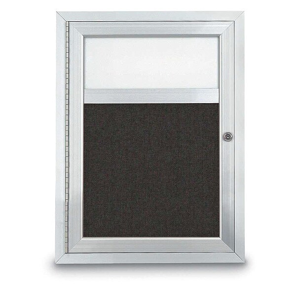 Corkboard, Hdr, Fbrc, 1 Dr, Satin/Blk, 18x24"