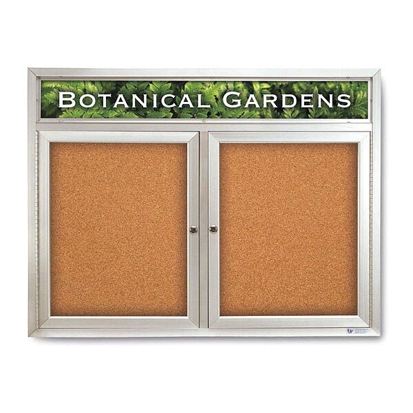 Corkboard, Header, Cork, 2 Door, 42 x 32"
