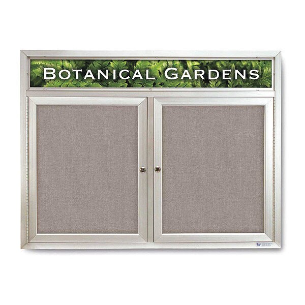 Corkboard, Hdr, Fbrc, 2 Dr, Satin/Prl, 42x32"