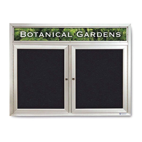 Corkboard, Header, Rubber, 2 Door, 42 x 32"