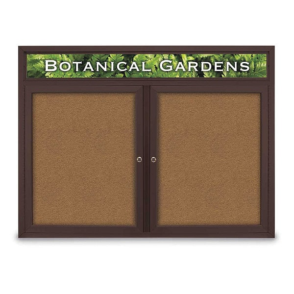 Corkboard, Header, Brnz, Forbo, 2 Dr, 48x36"