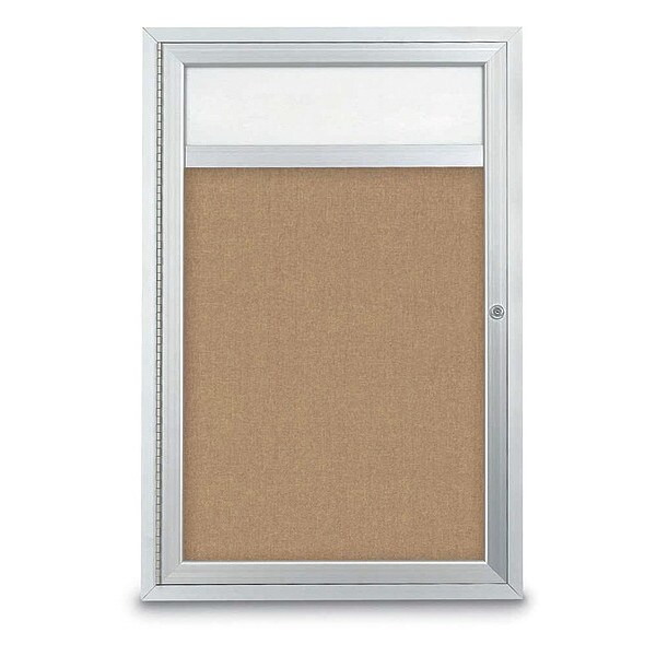 Corkboard, Hdr, Fbrc, 1 Dr, Satin/Bff, 24x36"