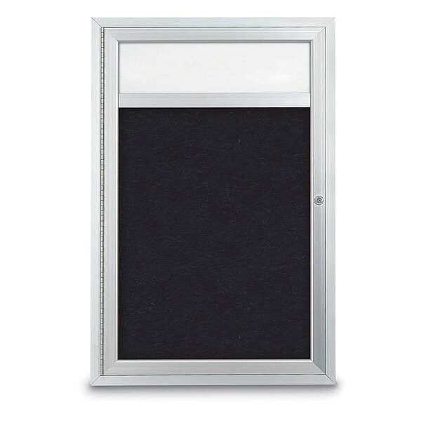 Corkboard, Header, Rubber, 1 Door, 24 x 36"