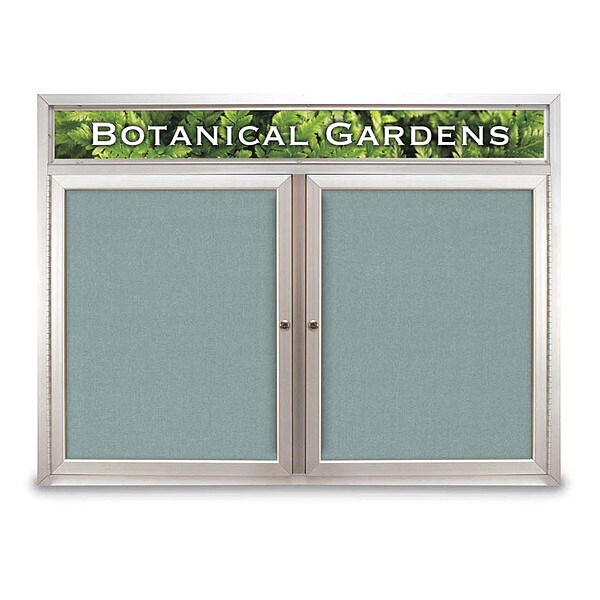 Corkboard, Hdr, Fbrc, 2 Dr, Satin/Cld, 48x36"