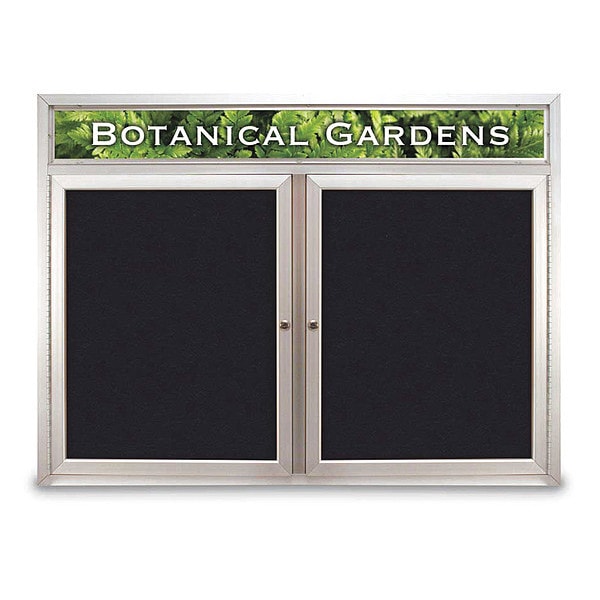 Corkboard, Header, Rubber, 2 Door, 48x36"