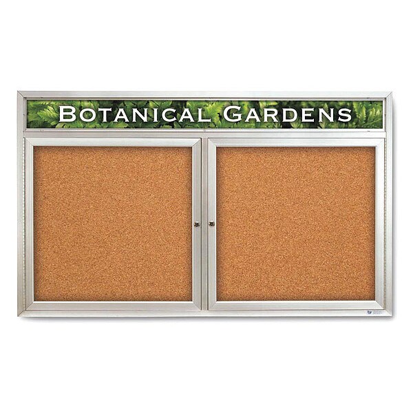 Corkboard, Header, Cork, 2 Door, 60x36"