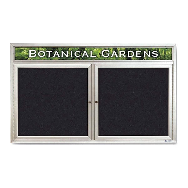 Corkboard, Header, Rubber, 2 Door, 60x36"