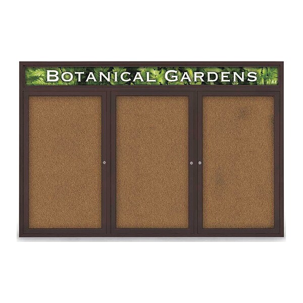 Corkboard, Header, Brnz, Forbo, 3 Dr, 72x48"