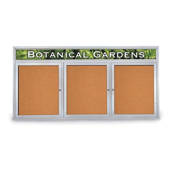 Corkboard, Header, Cork, 3 Door, 72 x 36"