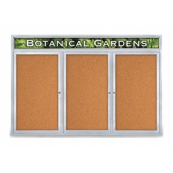 Corkboard, Header, Cork, 3 Door, 72 x 48"