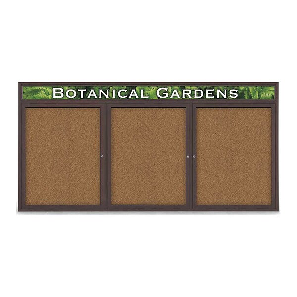 Corkboard, Header, Brnz, Forbo, 3 Dr, 96x48"